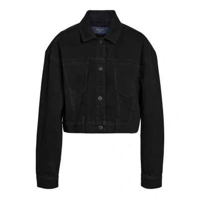 Abbildung von Noisy May Nmronja CROP Jacket Jeansjacke, Damen, Größe: XS, Black denim
