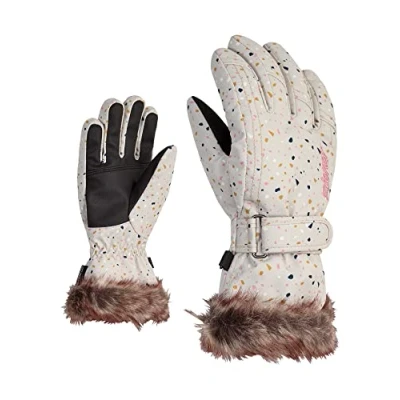 Abbildung von Ziener Mädchen LIM Ski Handschuhe/Wintersport warm, atmungsaktiv, terazzo Print, 5,5