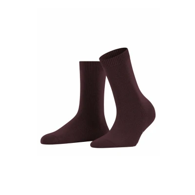 Abbildung von FALKE Damen Cosy Wool W SO Wolle Kaschmir einfarbig 1 Paar Socken, Rot (Barolo 8596) neu umweltfreundlich, 39 42