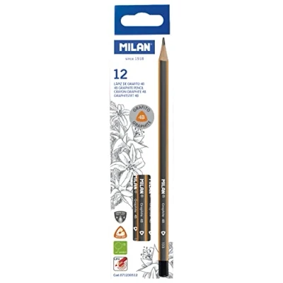 Abbildung von MILAN Box 12 x 4B dreieckige Graphitstifte 71230512