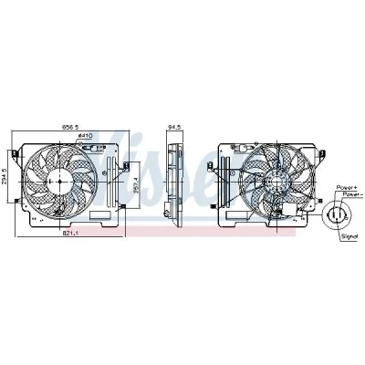 Abbildung von NISSENS 850080 Lüfter FORD: FOCUS 3 Turnier