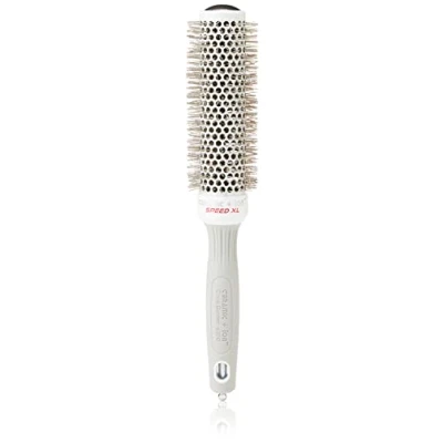 Abbildung von Olivia Garden Rund Haar Bürste Ceramic + Ion Speed XL 35/50 mm, langer Bürstenkörper für kürzere Föhnzeiten, antistatische Rundbürste (Ionen Haarbürste ) zum Föhnen und Glätten mittellanger Haare