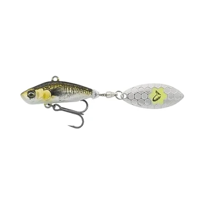 Abbildung von Savage Gear Jig Spinner zum Raubfischangeln 6,5cm 9g 3D Sticklebait Tailspin, Farbe:Green Silver Ayu