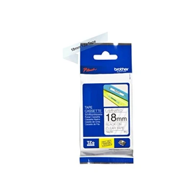 Abbildung von Brother Original P touch Schriftband TZe 141 18 mm, schwarz auf transparent (kompatibel u.a. mit 1830/VP, D400/VP, D450, D600/VP, P700, 2430)