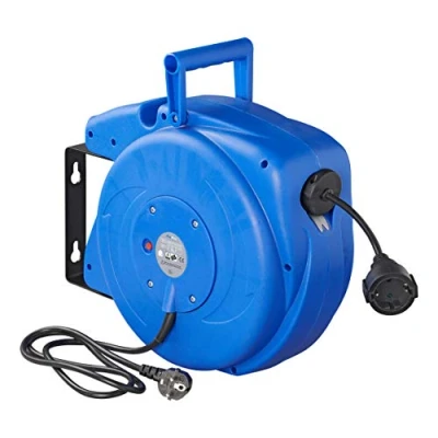 Abbildung von ProPlus 580786 Automatischer Kabelaufroller 15M, Schwarz, Blau