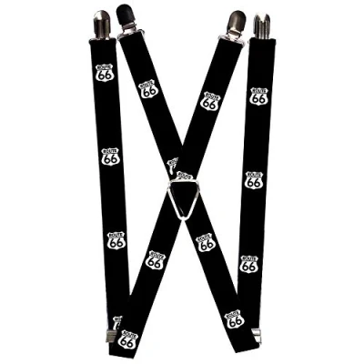 Abbildung von Buckle Down Herren Suspender Route 66 Hosentrger, Mehrfarbig, Einheitsgröße