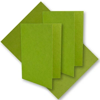 Abbildung von 25x hellgrünes Vintage Kraftpapier Falt Karten 210 x 148 mm DIN A5 Hell Grün Recycling 220 g blanko Klapp UmWelt by GUSTAV NEUSER