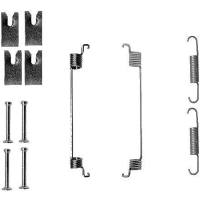 Abbildung von HELLA 8DZ 355 200 841 Zubehörsatz, Bremsbacken FIAT: Punto III Hatchback, Panda 500 OPEL: Corsa D Hatchback