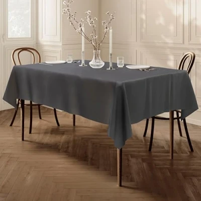 Abbildung von Qualitäts Tischdecke Textil Eckig 150 x 250 cm, Farbe wählbar Grau