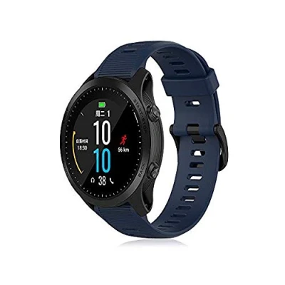 Abbildung von Buwico Armband für Garmin Forerunner 945 935, Silikon Uhrenarmbänder Fitness Sport Ersatz Uhrband Wechselarmbänder 935 (Marine)