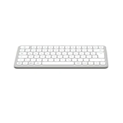 Abbildung von Hama Tastatur kabellos (Multi Device mit Funk/Bluetooth für PC, Smartphone, Tablet, klein, Batterien, leise Scissortasten, Multimedia Tasten, deutsches QWERTZ Layout) weiß