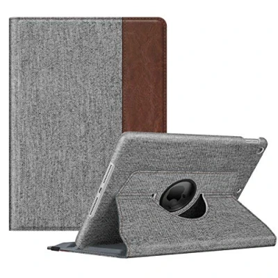 Abbildung von Fintie Hülle für iPad 10.2 Zoll 9.Generation / 8. Gen 7. (Modell 2021/2020/2019) mit Pencil Halter 360 Grad Rotierend Stand Schutzhülle Cover Auto Schlaf/Wach Funktion, Denim grau