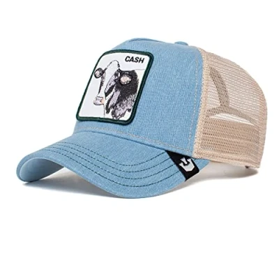 Abbildung von Goorin Bros. Unisex Erwachsene The Farm Original Adjustable Snapback Trucker Hat Baseballkappe, Blue Cash Cow, Einheitsgröße