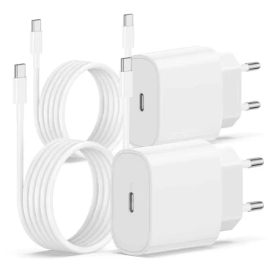Abbildung von 2Pack iPhone 15 16 Ladegerät mit Ladekabel, 20W USB C Power Adapter Schnellladegerät Schnellladekabel 2M für Pro/16 Pro Max/16 Plus/15 Max/15 Plus, iPad, MacBook, Samsung