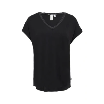 Abbildung von Modalmix Shirt mit Spitzenblende schwarz XXL