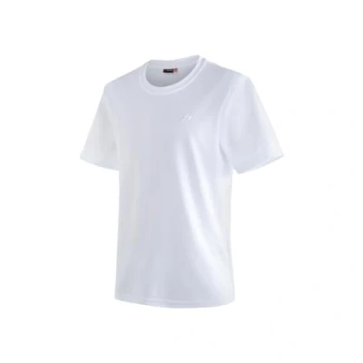 Abbildung von Maier Sports Walter, Herren T Shirt, Funktionsshirt mit Rundhals für Wandern und Freizeit, dryprotec Technologie, Atmungsaktiv, NFC Chip einfaches Recycling, Weiß, XL