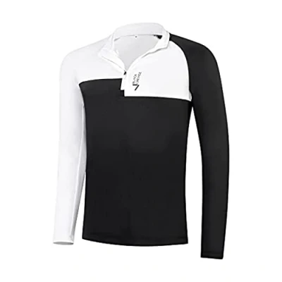 Abbildung von Black Crevice Herren Zipper Funktionsshirt, weiß/schwarz, XXL