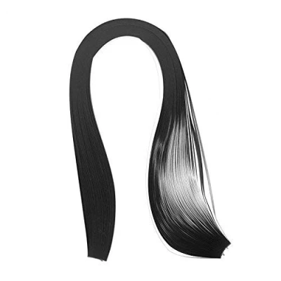 Abbildung von Quilling Papierstreifen 5mm Streifen Papier Sets 120 Stücke Länge 54cm (Schwarz)