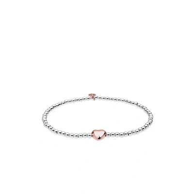 Abbildung von Elli HERZ Liebe Kugeln Armband, Damen, Größe: 18, Silber