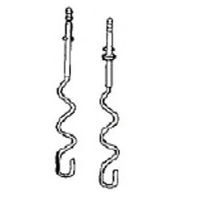 Abbildung von Knethaken kompatibel mit /Ersatzteil für Tefal SS 989643 8143, 8573, HT4111 Prepline Handmixer