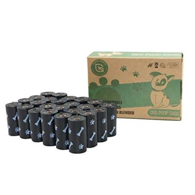 Abbildung von Green Maker 30% Dicker Biologisch abbaubare Hundekotbeutel 360 Beutel aus Maisstärke (Schwarz)