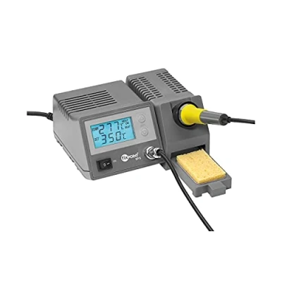 Abbildung von Fixpoint 51098 Digitale Lötstation EP5 / 48W Digitales Lötkolben Set Einstellbare Temperatur 150 450 Grad Feine Lötspitze Soldering Station mit LCD Anzeige