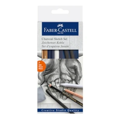 Abbildung von FABER CASTELL 114002 Kohle Sketch Set Goldfaber, 7 teilig