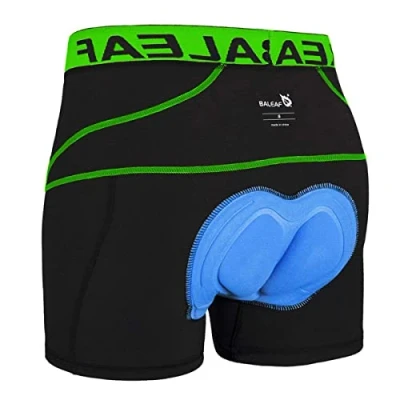 Abbildung von BALEAF Fahrradhose Herren Radunterhose Gepolstert Radlerhose Fahrrad Unterhosen Radhose Kurz Radlerunterhose Fahrradbekleidung Grün XL
