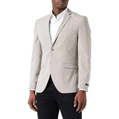 Abbildung von Jack &amp; Jones Premium Karierter Sakko, Herren, Größe: 52, White pepper