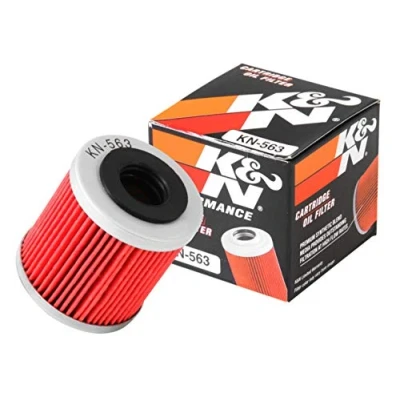 Abbildung von K&amp;N Powersports Ölfilter Kartusche 45x47mm kompatibel mit Aprilia, Derbi, Husqvarna (KN 563), Rot