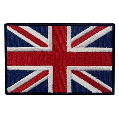 Abbildung von Britische Union Jack England Flagge Emblem Grossbritannien Bestickter Aufnäher mit Haken und Flauschbänder
