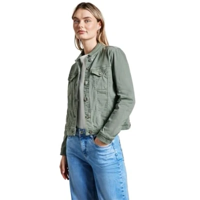 Abbildung von STREET ONE Damen A212417 Jeansjacke, Olive Washed, 36