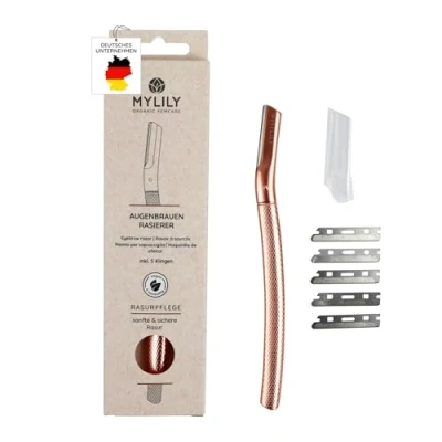 Abbildung von MYLILY Augenbrauenrasierer rosegold Gesichtsrasierer Frauen Dermaplaning Gesicht Augenbrauen Rasierer für Face Razor Woman Messer