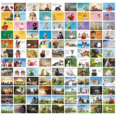 Abbildung von Clever Pool Postkarten Set 108 Stk. Grußkarten mit frechen Motiven starke Sprüche zum Verschenken vielseitiges hochwertig verarbeitet schöne Farben DIN A6