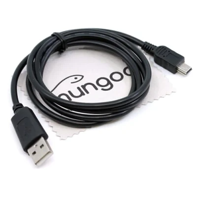 Abbildung von USB Kabel Datenkabel für Ravensburger TipToi, Tiptoi Create, 2. Generation zur Datenübertragung Synchronisierung schwarz mit mungoo Displayputztuch