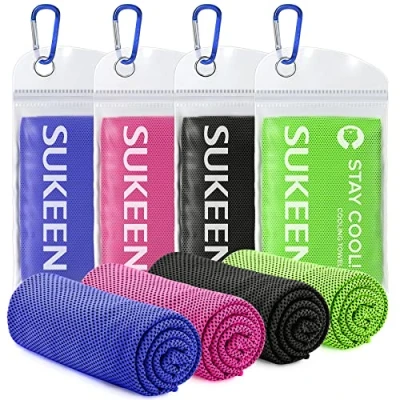 Abbildung von Kühltuch Set, Kühlendes Handtuch Kühltücher Hals, kühlend, Cooling Towel, Sport, Tuch, Eishandtücher für Wandern, Laufen, Tennis, Reisen,
