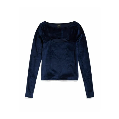 Abbildung von G Star CUT OUT SLIM Boatneck Langarmshirt, Damen, Größe: Small, Warm sartho