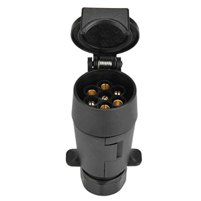 Abbildung von Stecker 7 polig 12 V Anhänger poliger Anhängerstecker 12V Pin Trailer Socket Plug Adapter polige Kabelstecker Steckverbinder für Caravan Anhängevorrichtung
