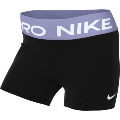 Abbildung von Nike Performance Short Tights, Damen, Größe: Small, Black/lilac ice/white