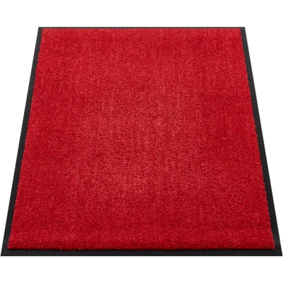 Abbildung von andiamo Premium Fußmatte Wash &amp; Clean langlebige Schmutzfangmatte Hauseingang als innen oder Fußabtreter im überdachten Außenbereich saugstarker Fußabstreifer 60 x 90 cm Rot