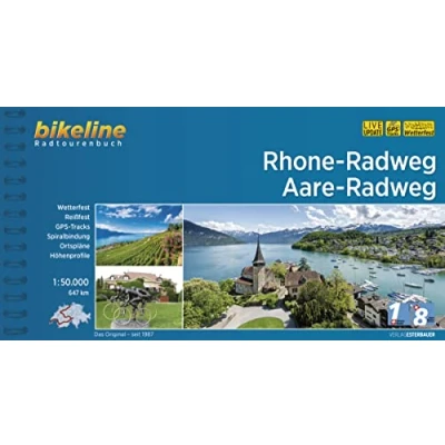 Abbildung von Rhone Radweg Aare Radweg: 647 km, 1:50.000, wetterfest/reißfest, GPS Tracks Download, LiveUpdate (Bikeline Radtourenbücher)