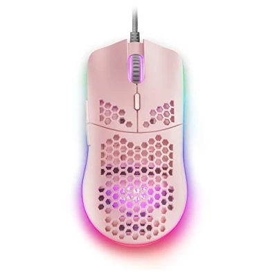 Abbildung von Mars Gaming MMAX Pink, RGB 12400 DPI Maus, Ultraleicht 69g, Flexkabel, Software