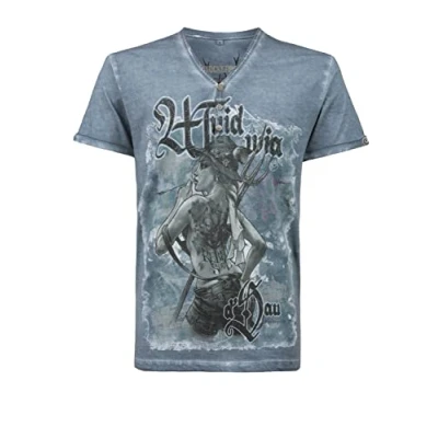 Abbildung von Stockerpoint Herren Rebel Soul Trachtenshirt, Rauchblau, XL
