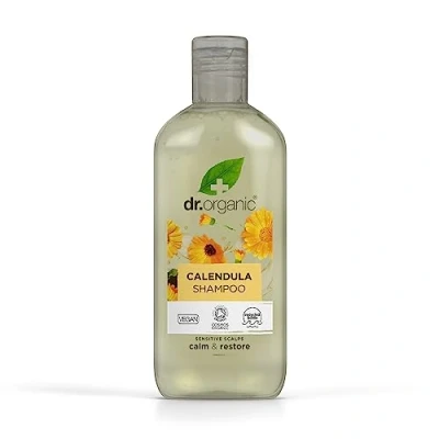 Abbildung von Dr Organic Ringelblumen Shampoo, Duftstofffrei, Empfindliche, Natürlich, Vegan, Tierversuchsfrei, Paraben &amp; SLS frei, Recycelbar Aus im Meer gebundenem Plastik recycelt, Zertifiziert Bio, 265ml