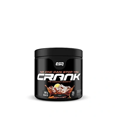 Abbildung von ESN Crank, Cola, 380g, Pre Workout Booster, vegan, geprüfte Qualität made in Germany