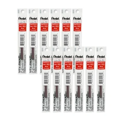 Abbildung von Pentel LRN4 Nachfüllmine für EnerGel Tintenroller 0,4 mm rot, 12 Stück