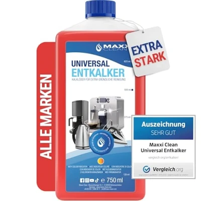 Abbildung von Maxxi Clean 1x 750 ml Universal Entkalker Konzentrat für Kaffeemaschinen &amp; Kaffeevollautomaten aller Typen 6 Entkalkungsvorgänge universelle Gerätereinigung gegen Kalk und Verschmutzungen