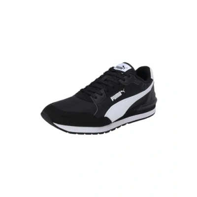 Abbildung von Puma ST Runner V4 Unisex Sneaker low, Größe: 45, Black/white Lederimitat/textil