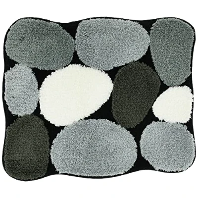 Abbildung von Kleine Wolke 8972926331 Badteppich Stone , 55 x 65 cm, schwarz