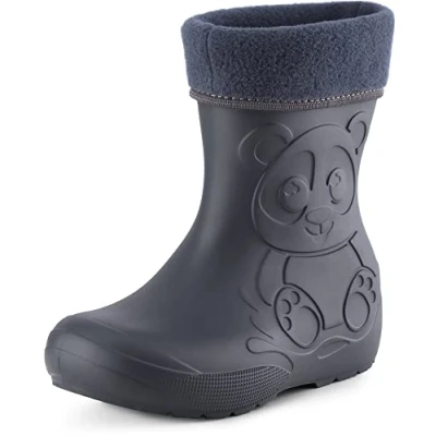 Abbildung von Ladeheid Eva Kinder Jungen Mädchen Gummistiefel Regenschuhe gefüttert LA CA 11 (Carbone, 30/31 EU)